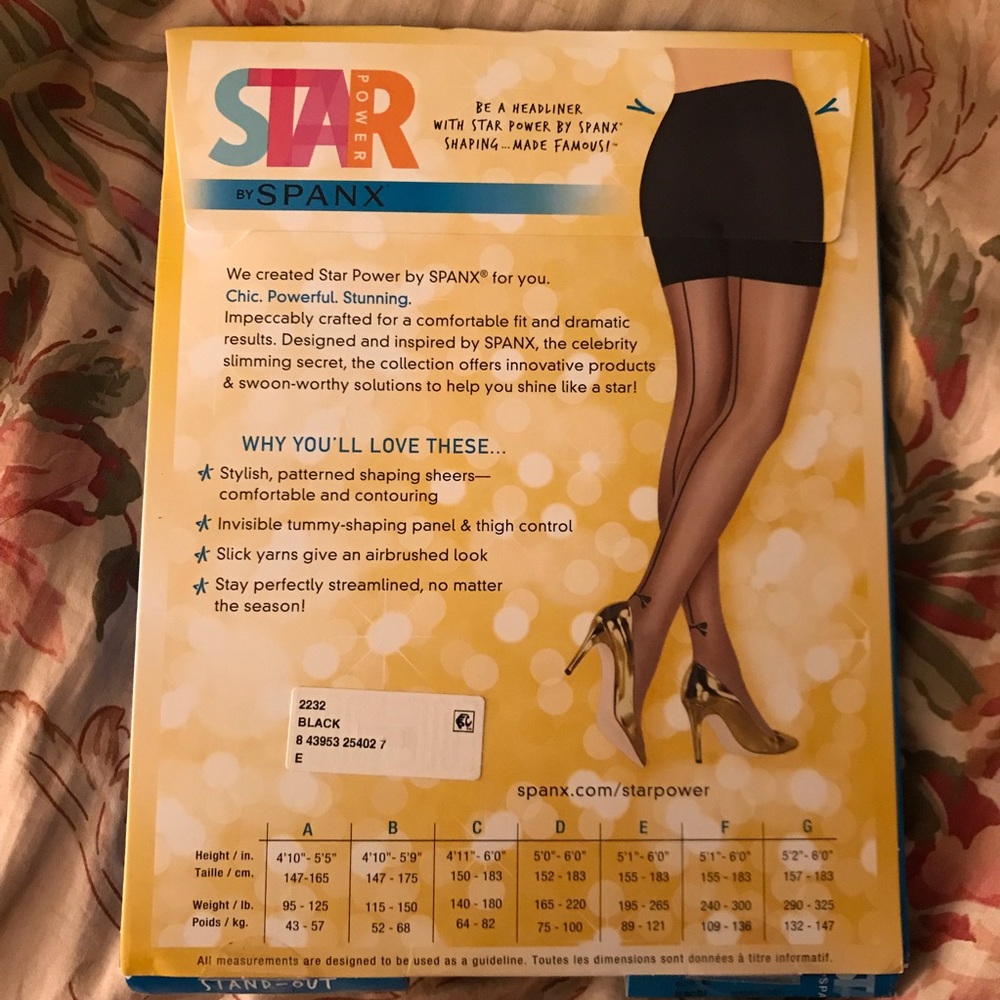 Spanx Pantyhose with back seam